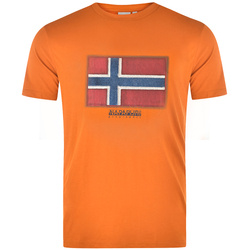 T-Shirt Męski NAPAPIJRI Logo NP0A4F9R1601 Orange