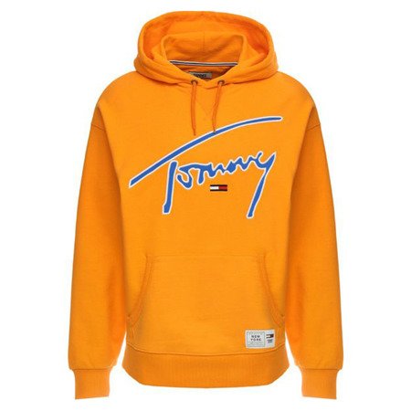 BLUZA Tommy Jeans Signature Hoody Pomarańczowa